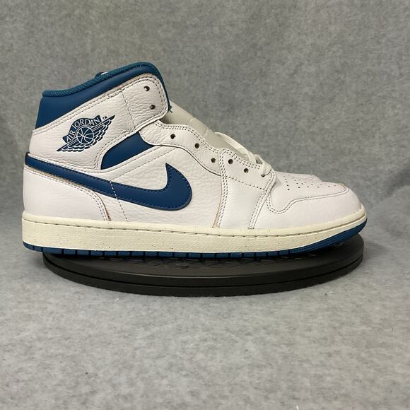 Nike Air Jordan 1 Mid SE Industrial Blue White Shoes FN5215-141 Men's Sz 10 - Picture 1 of 6